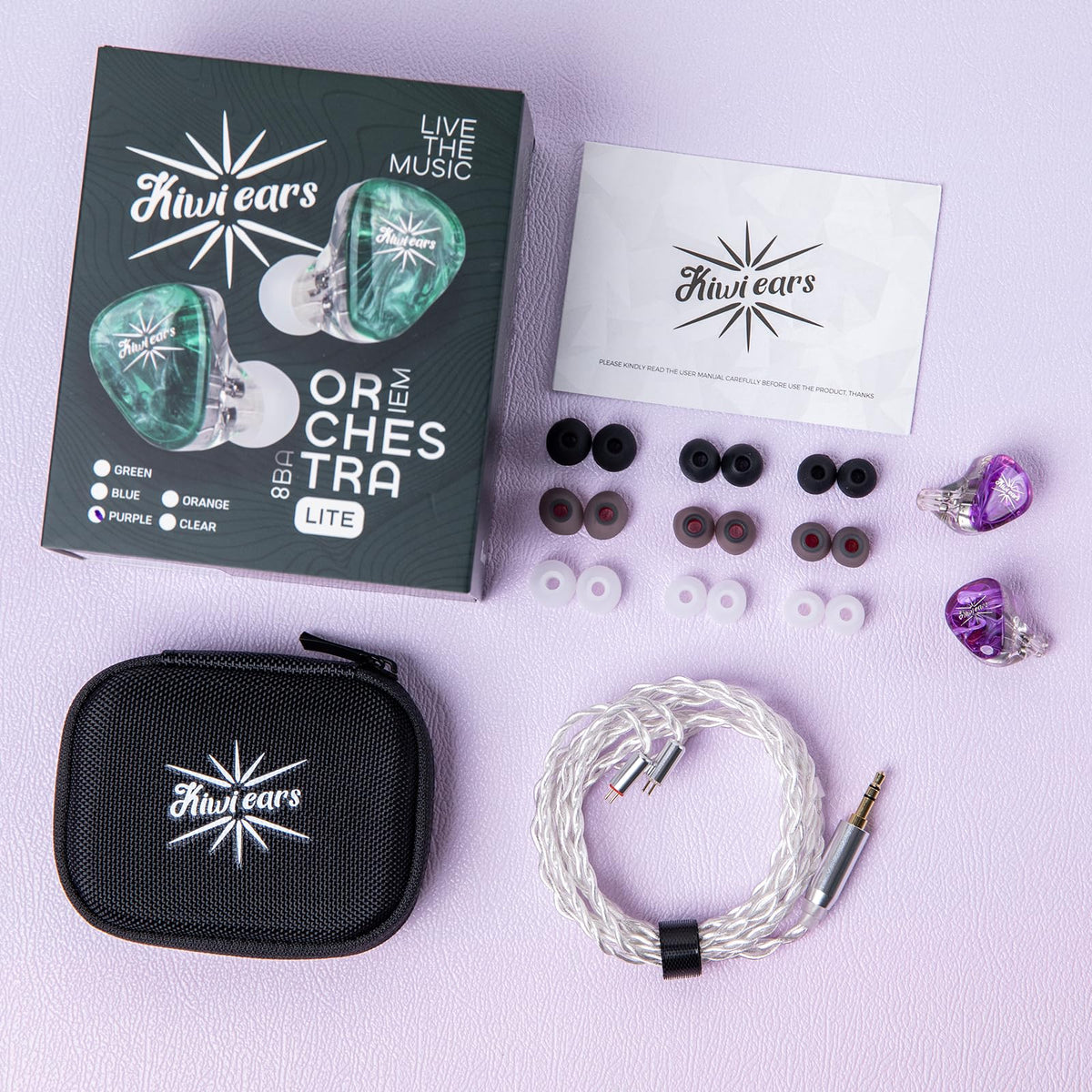 Compact in-ear design suited for studio monitoring and live performances.