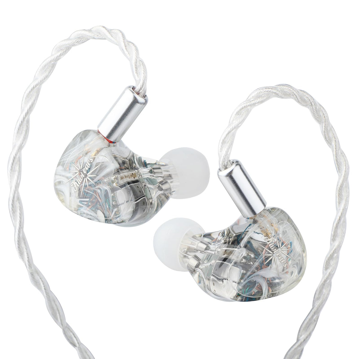 Linsoul Kiwi Ears Orchestra Lite 8BA driver array close-up for rich, balanced sound.