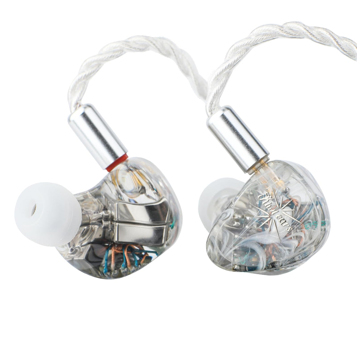 Linsoul Kiwi Ears Orchestra Lite faceplate in clear finish showcases handcrafted detailing and premium style.