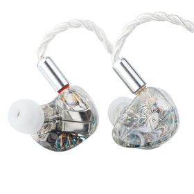 Linsoul Kiwi Ears Orchestra Lite faceplate in clear finish showcases handcrafted detailing and premium style.