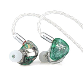 Linsoul Kiwi Ears Orchestra Lite green faceplate highlighting craft and premium aesthetics for audiophiles
