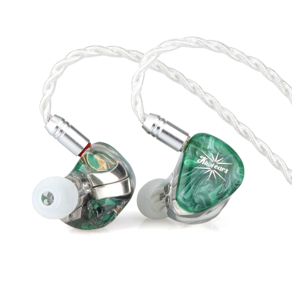 Linsoul Kiwi Ears Orchestra Lite green faceplate highlighting craft and premium aesthetics for audiophiles