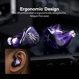 Linsoul Kiwi Ears Quartet resin craft close-up with polished finish