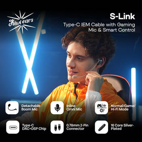 Linsoul Kiwi Ears S-Link detachable boom mic demonstrates versatile mic options
