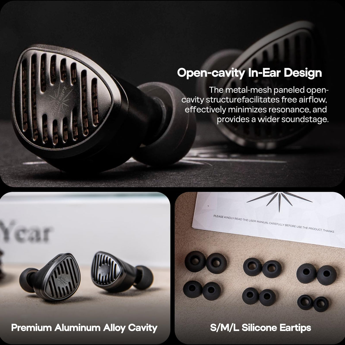 Open-back design of Kiwi Ears Septet for a natural soundstage