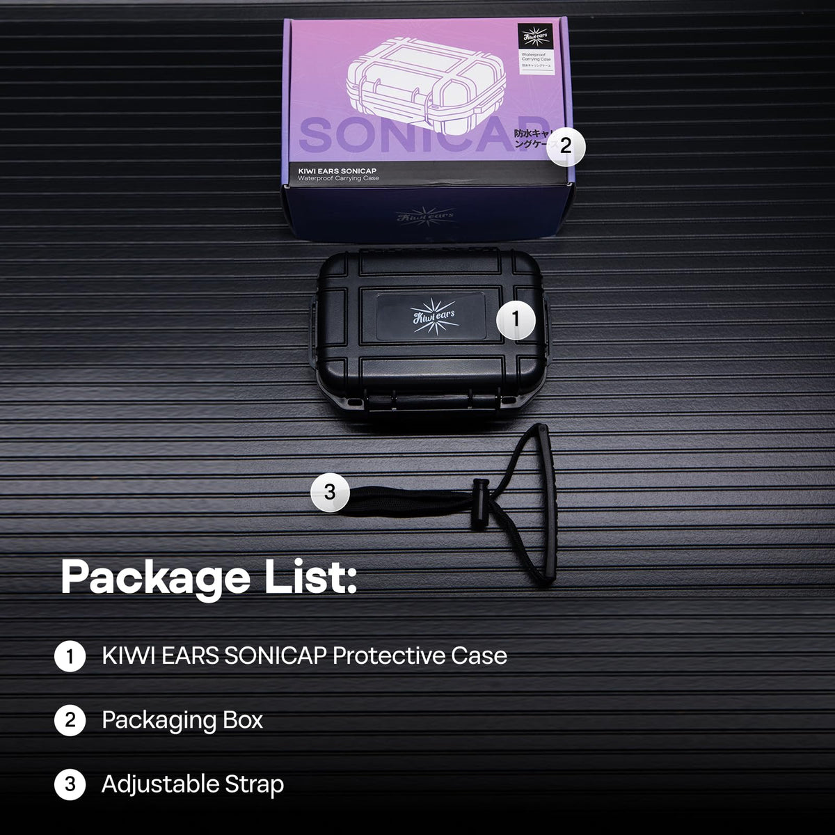 Linsoul Kiwi Ears SONICAP case adds a professional look for on-the-go gear.