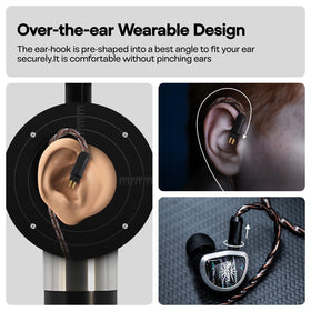 Linsoul Kiwi Ears Terras in use with IEM showing improved audio detail during listening