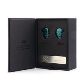 Linsoul KZ AS10 cyan color case showcases travel-friendly packaging.