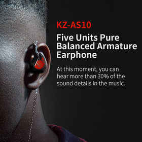 Linsoul KZ AS10 ergonomic-ear-hook ensures secure, comfortable wear