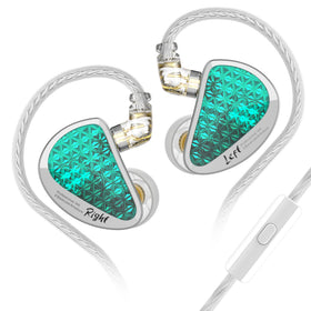 Linsoul KZ AS16 Pro cyan earbuds with mic for clear calls and rich audio