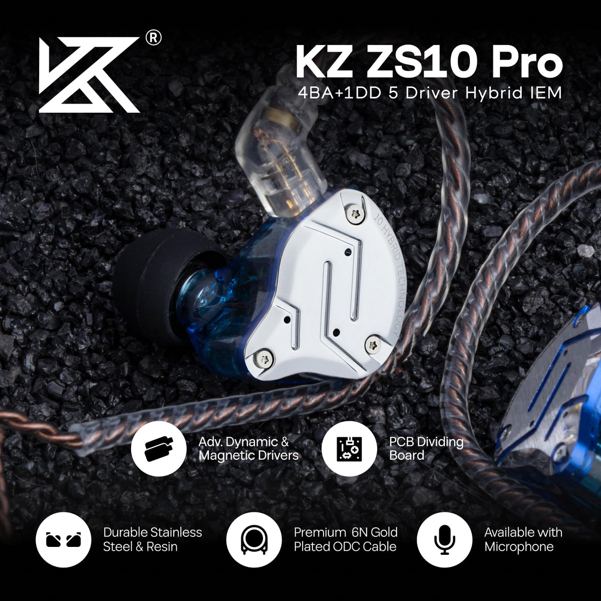 Linsoul detachable gold-plated cable connector emphasizing upgradeability and reliability