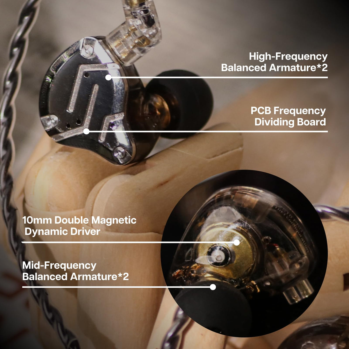 Linsoul detachable gold-plated ODC cable displayed emphasizing upgradeability and reliable contact