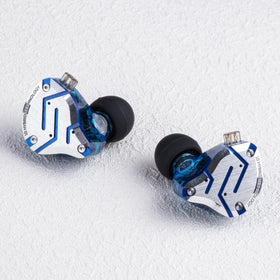 Linsoul KZ ZS10 Pro stainless steel faceplate close-up highlighting premium look