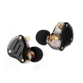 Linsoul KZ ZS10 Pro front view showing stainless steel faceplate and elegant finish