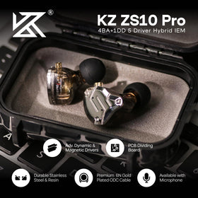Linsoul KZ ZS10 Pro resin cavity close-up demonstrating comfortable anatomical fit