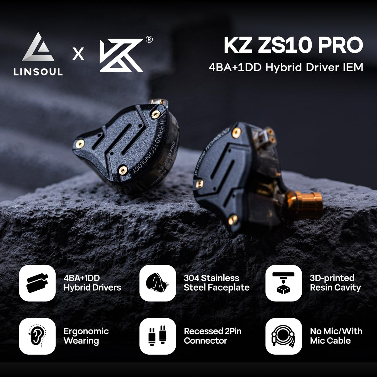 Linsoul closeup of stainless steel faceplate highlighting durability and style