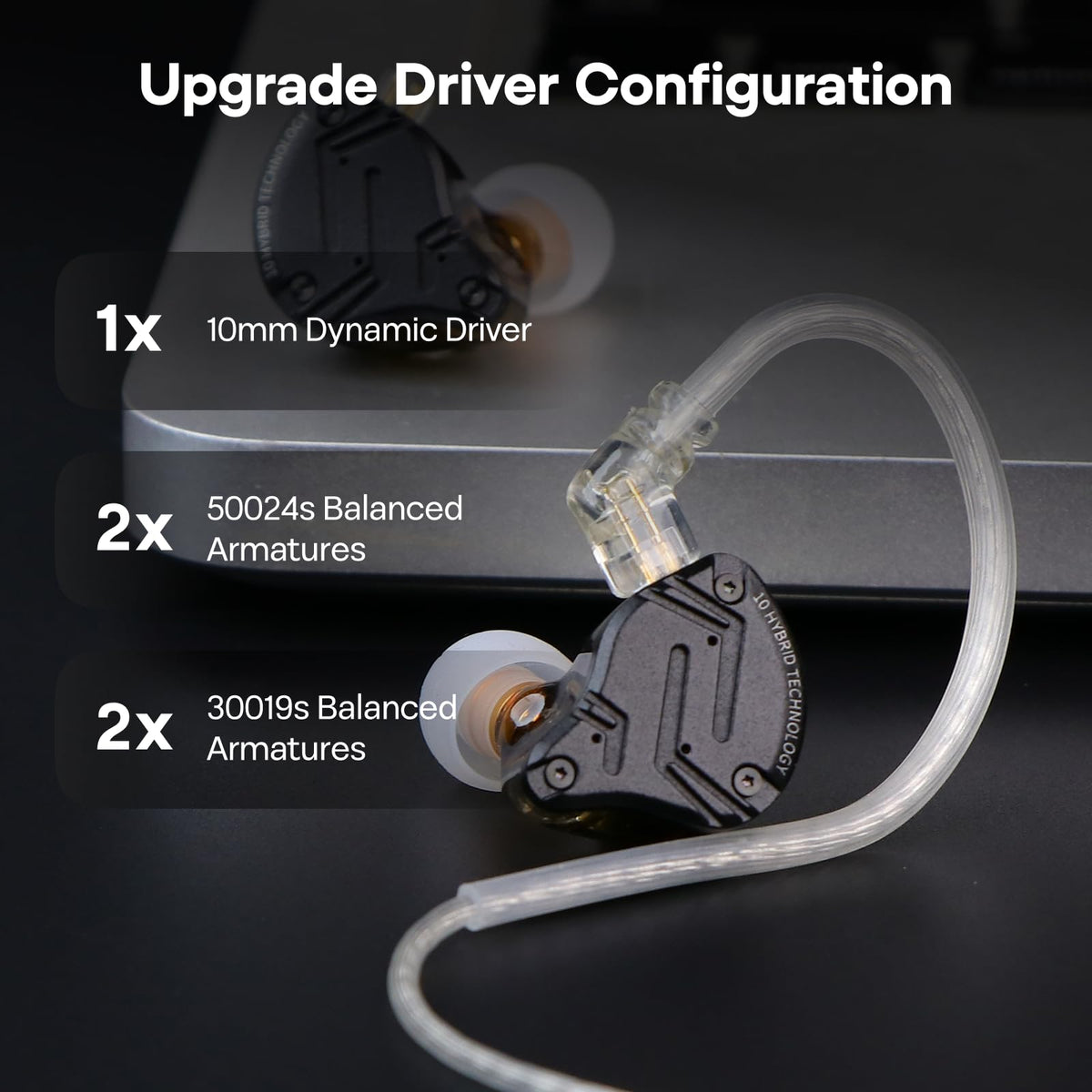 Linsoul recessed 0.75mm 2‑pin connector showing secure detachable cable connection benefit