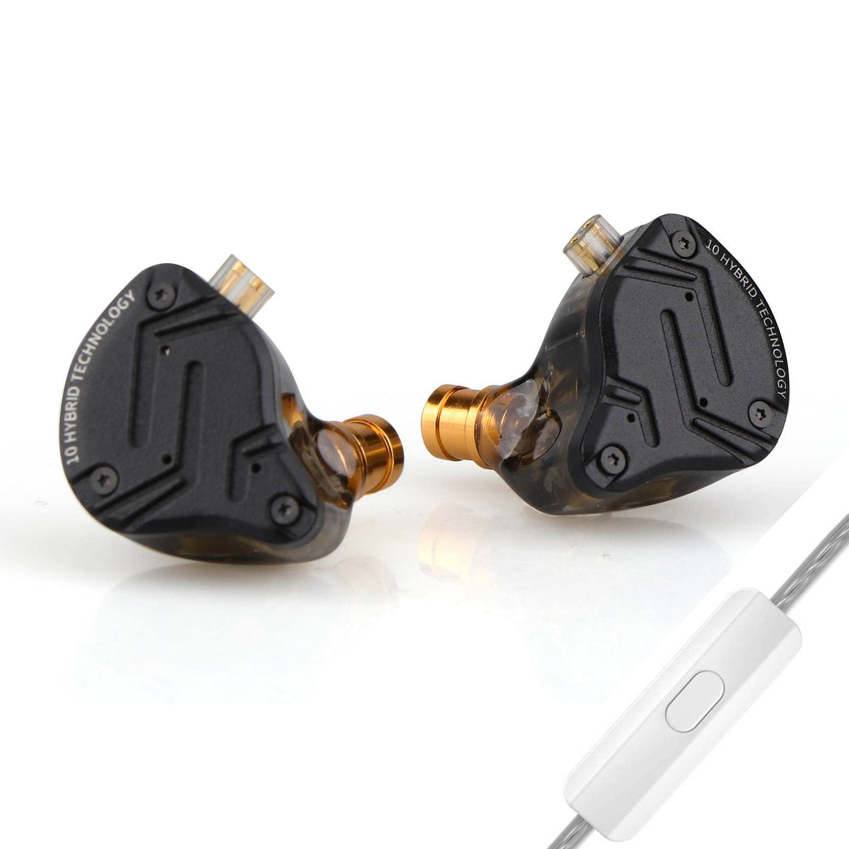 Linsoul KZ ZS10 PRO X front view showing sleek alloy faceplate and ergonomic shape for durability