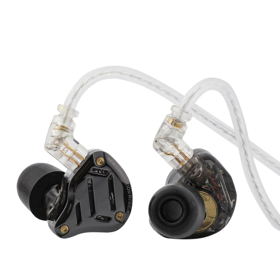 Linsoul KZ front view showing sleek shell and ergonomic nozzle benefit precise fit