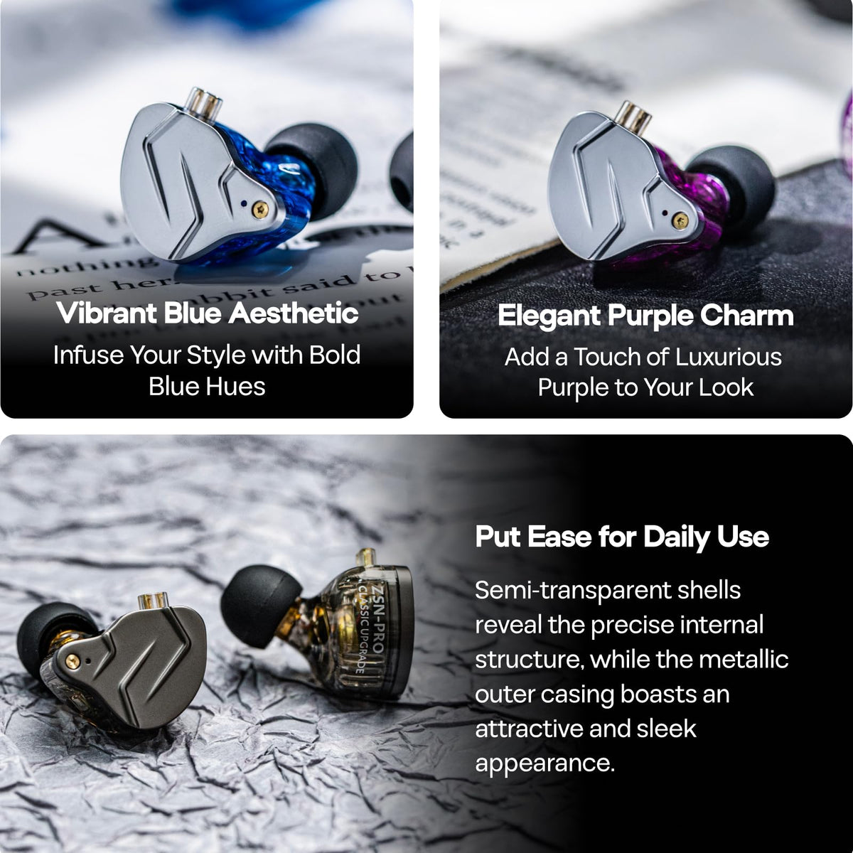 Linsoul KZ ZSN Pro dual driver layout for balanced sound potential