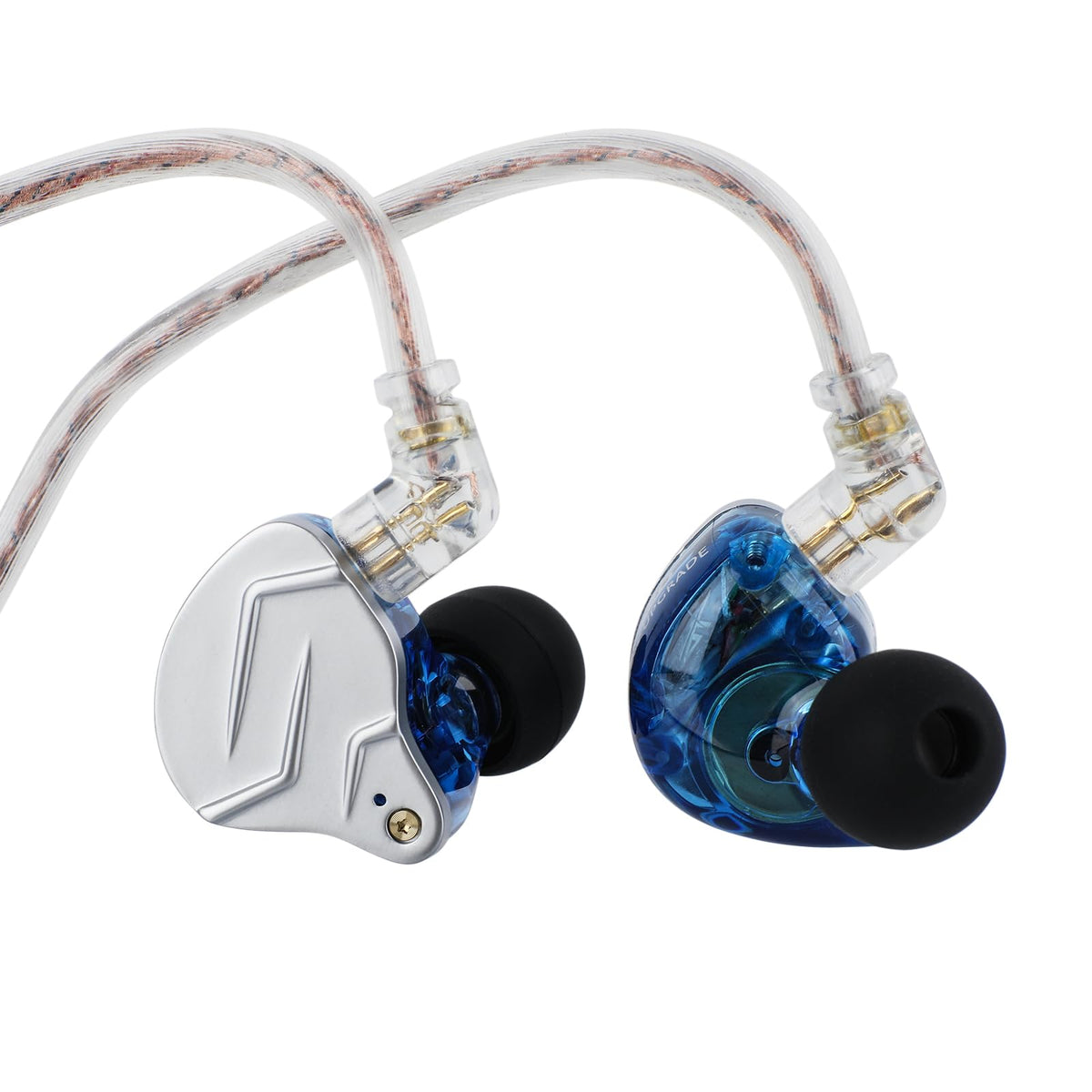 Linsoul KZ ZSN Pro blue metal faceplate highlighting premium durability