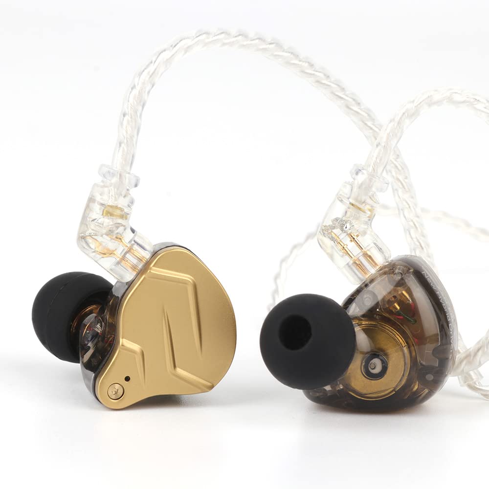 Linsoul KZ ZSN PRO X front view showing polished zinc-alloy faceplate and black body for premium look