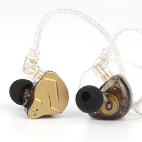Linsoul KZ ZSN PRO X front view showing polished zinc-alloy faceplate and black body for premium look
