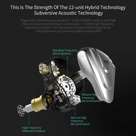 Linsoul KZ ZSX 5BA+1DD driver system balances mids and highs.