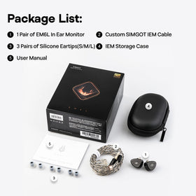 Linsoul SIMGOT EM6L compact in-ear design, ideal for long listening sessions.