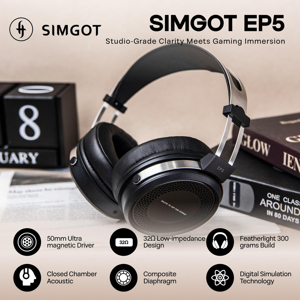 Linsoul SIMGOT EP5 closed-back chamber minimizes leakage while preserving a wide soundstage