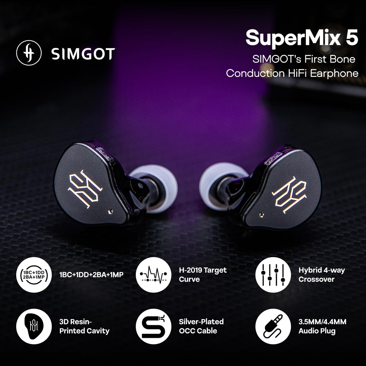 Internal assembly of Linsoul SIMGOT SuperMix 5 highlights driver layout for balanced sound.
