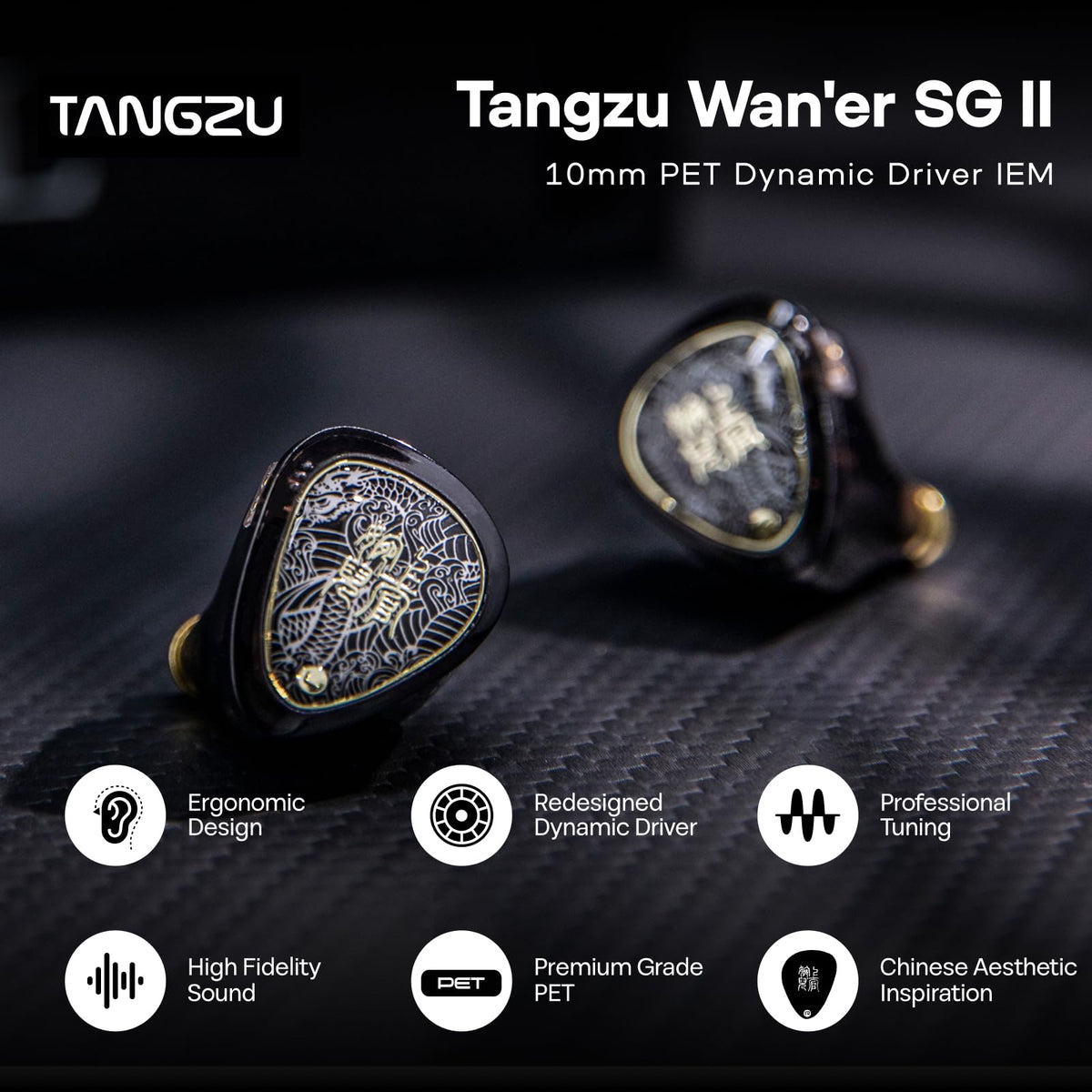 Linsoul TANGZU Wan'er S.G II shell detail highlighting sculpted contours benefit: secure seal