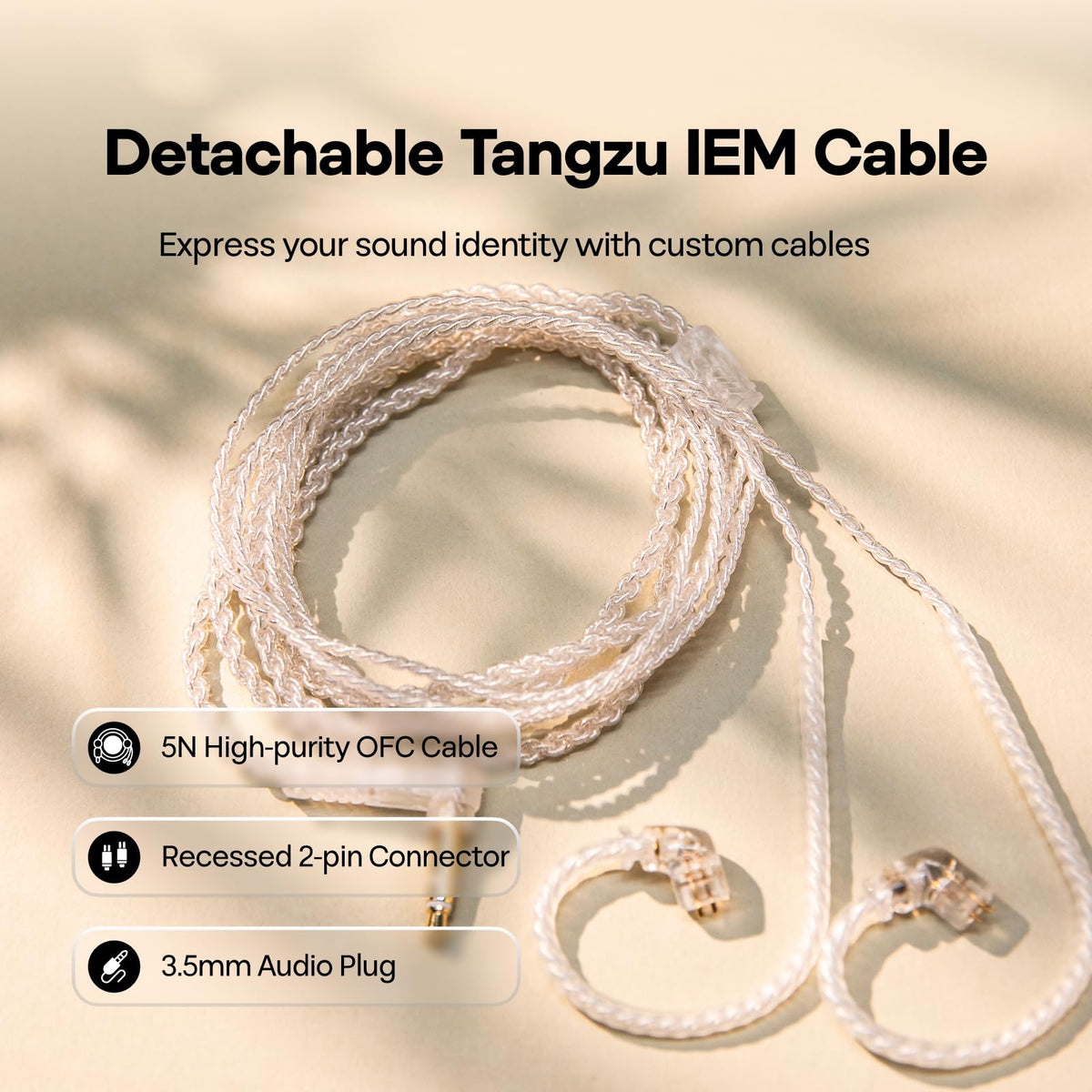 Linsoul Wan’er S.G being worn in ear demonstrating ergonomic comfort for long sessions