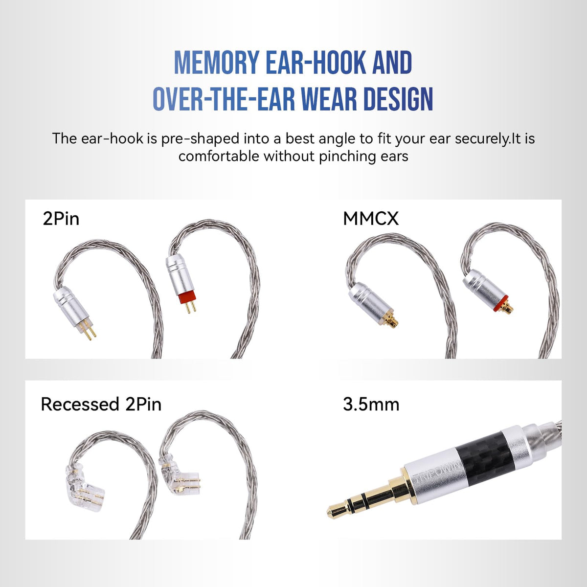Linsoul Tripowin Zonie 2m cable on desk—ideal for connecting to DACs or amps.