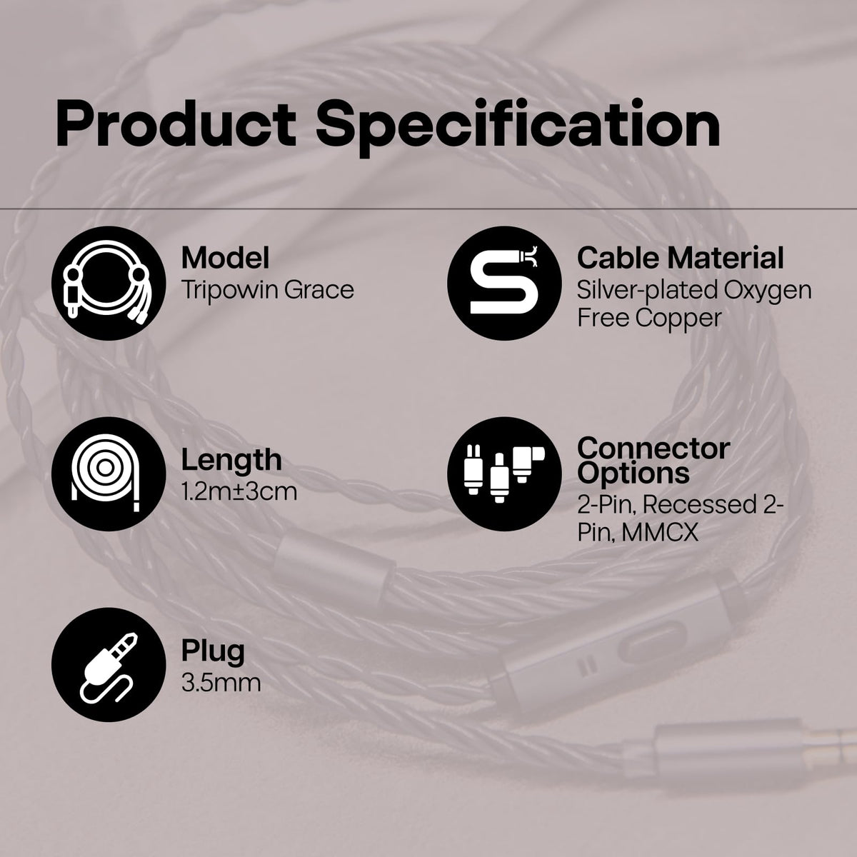 Grace earhook is pre-shaped for a secure, comfortable fit
