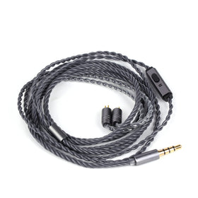Linsoul Tripowin Grace cable coiled, showcasing durable silver-plated OFC for smooth listening