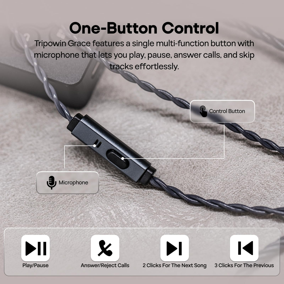 Universal 3.5mm plug on Grace supports many devices for flexible use