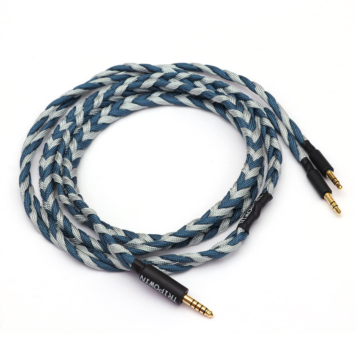 Linsoul Tripowin GranVia 4.4mm TRRRS plug close-up highlighting solid construction and stable balanced connection