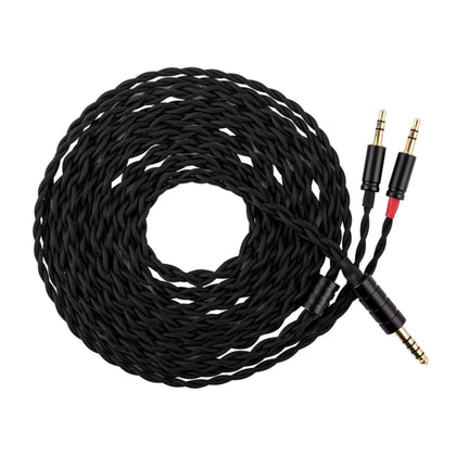 Linsoul Tripowin Nova front view showing sleek black cable and dual 3.5mm headset ends for improved ergonomics