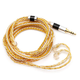 Linsoul Tripowin Zonie 16 core silver plated SPC cable close view, refined HiFi upgrade