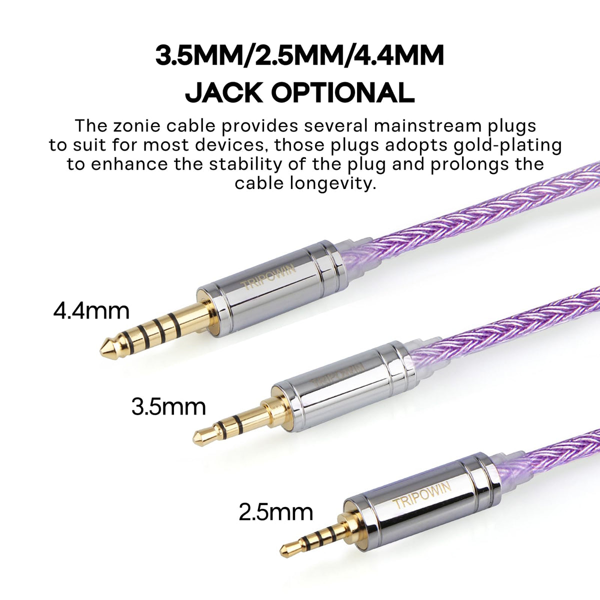 Linsoul Tripowin Zonie 3.5mm plug enables wide device compatibility.