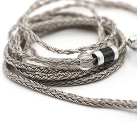 Linsoul Tripowin Zonie cable closeup with 16-core silver-plated SPC for clarity