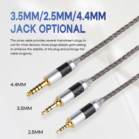Pre-shaped earhook keeps the cable in place during activity