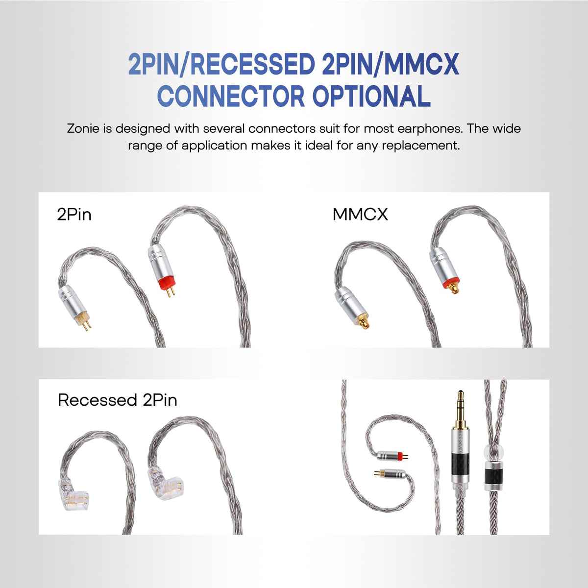 Linsoul Tripowin Zonie recessed 2-pin plug for a clean fit