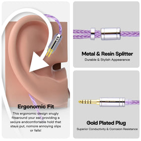 Linsoul Tripowin Zonie soft braided cable resists tangling during daily use.