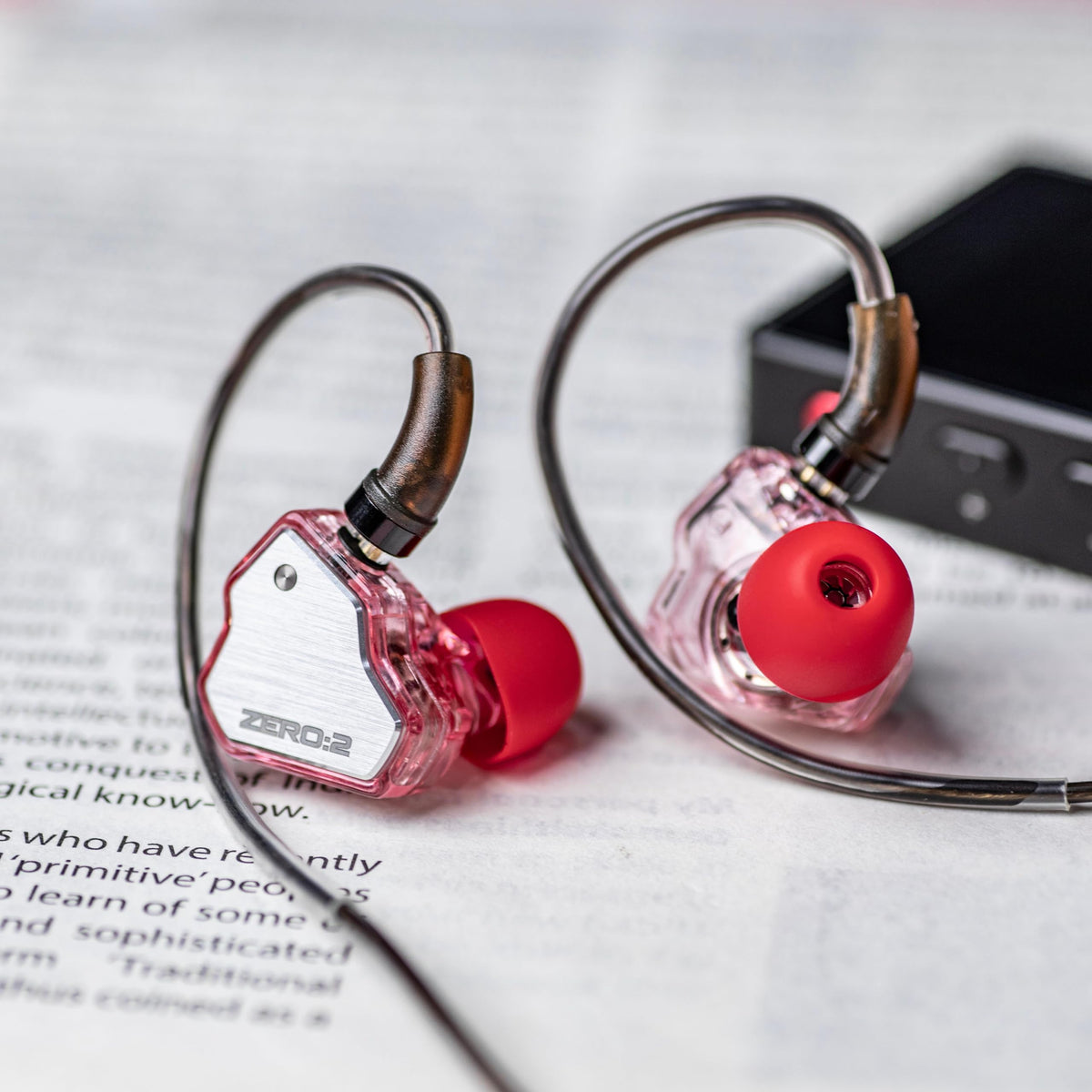 Linsoul Zero:2 driver close-up highlighting the 10mm diaphragm for tighter bass