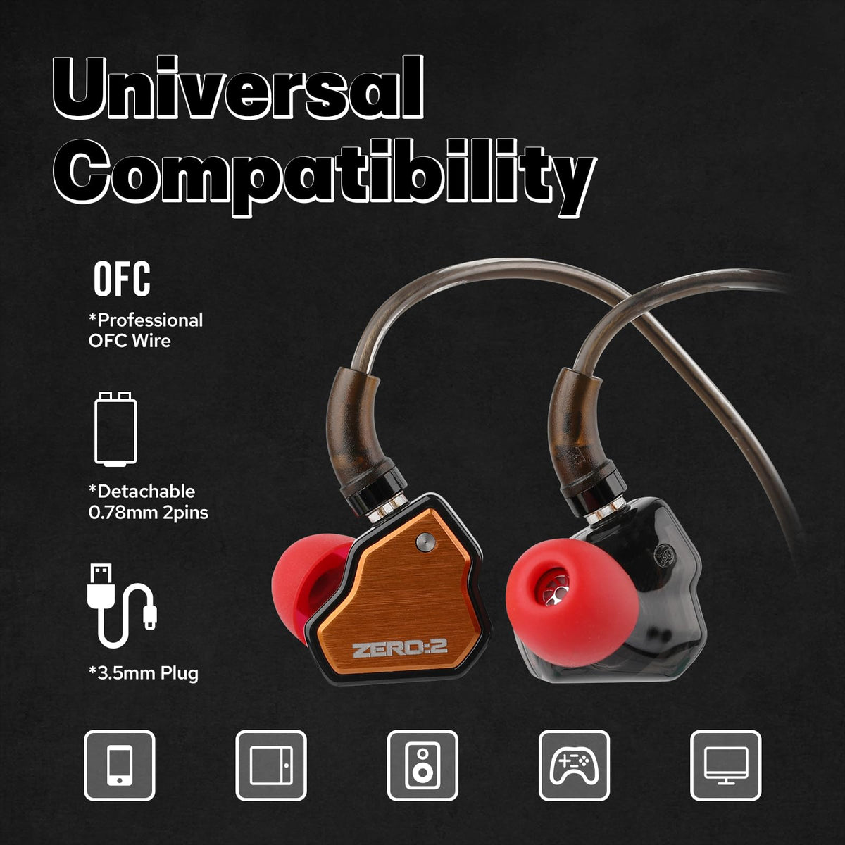 Linsoul Zero:2 packaging with accessories showing included detachable cable