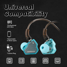 Linsoul Zero:2 packaging with accessories showing included tips and detachable cable benefit