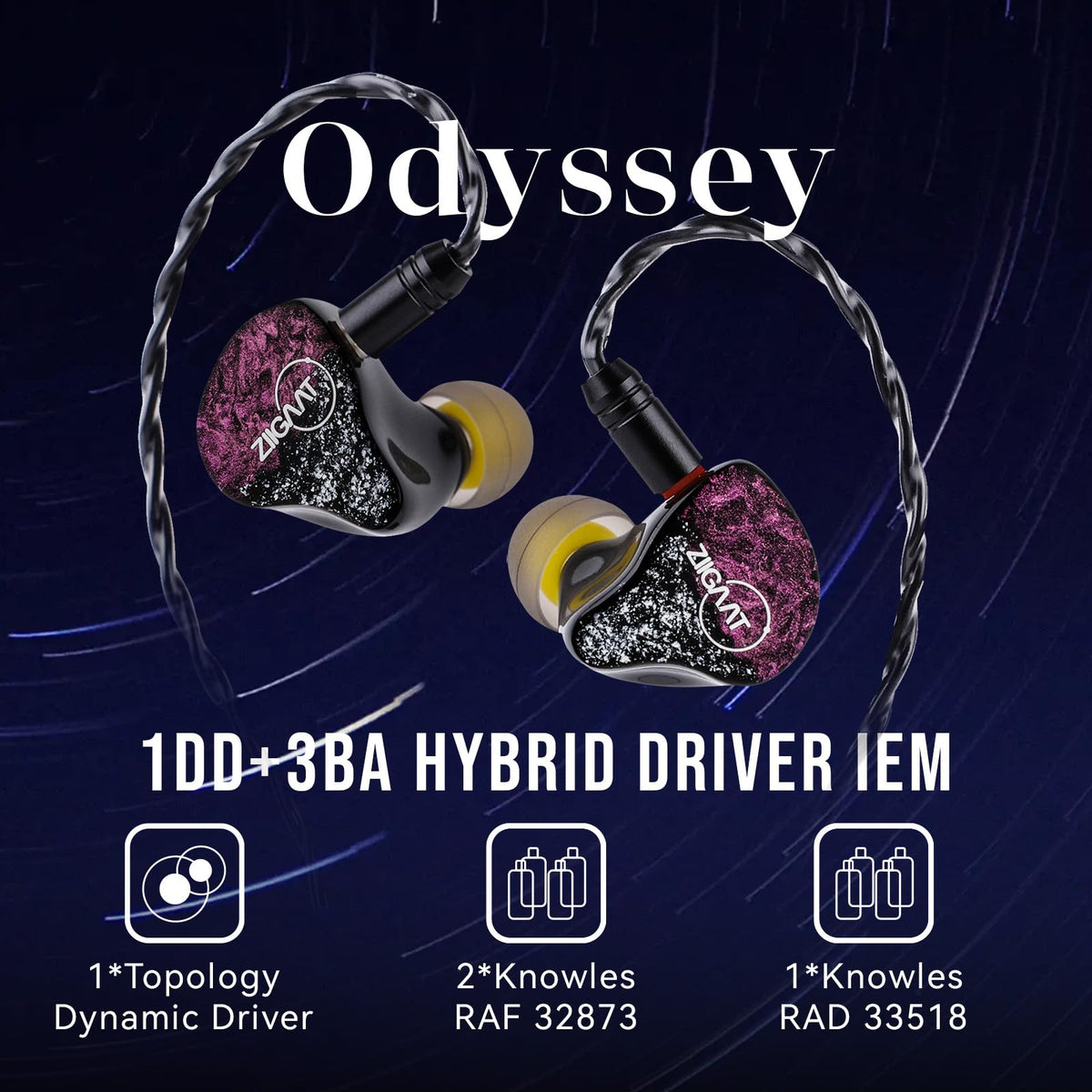 Linsoul ZiiGaat Odyssey internal drivers layout highlights full spectrum sound.