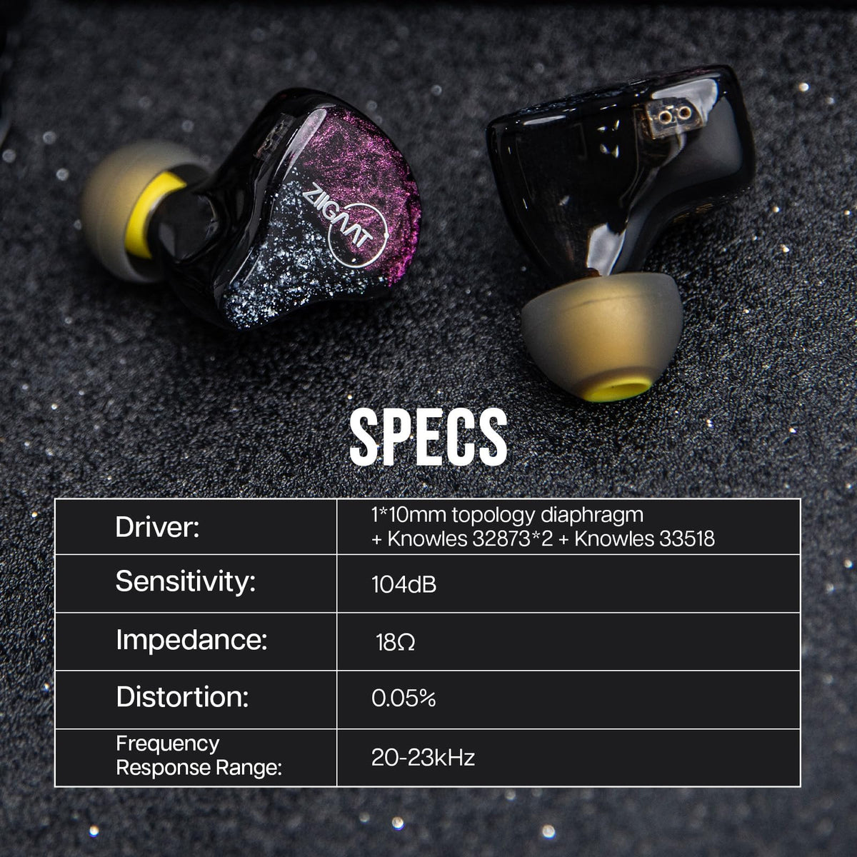 Linsoul ZiiGaat Odyssey topology diaphragm design enhances bass speed.